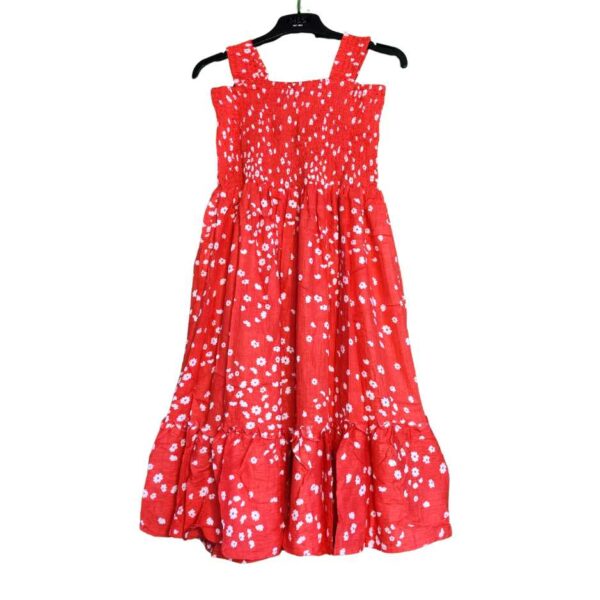 Western Strap Squrae Neck Smoky Short Dress